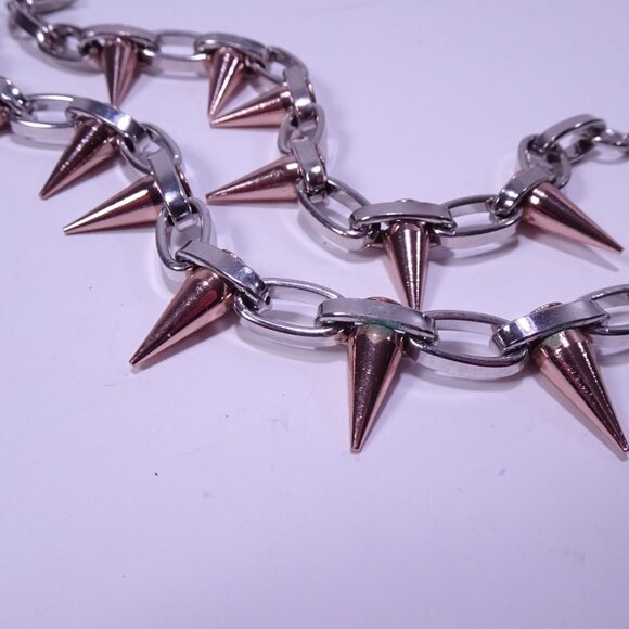 Joomi Lim Single Row Spike Bracelet NWOT 158 Silver Rose Gold - Picture 10 of 13